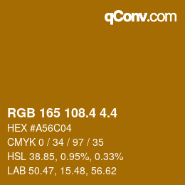 カラーコード: RGB 165 108.4 4.4 | qconv.com