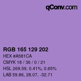 Color code: RGB 165 129 202 | qconv.com