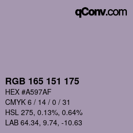 Color code: RGB 165 151 175 | qconv.com