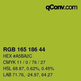 Color code: RGB 165 186 44 | qconv.com
