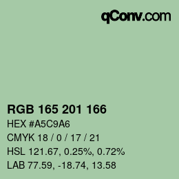 Color code: RGB 165 201 166 | qconv.com