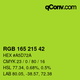 Color code: RGB 165 215 42 | qconv.com