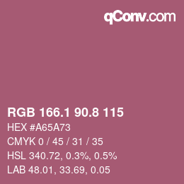 Color code: RGB 166.1 90.8 115 | qconv.com