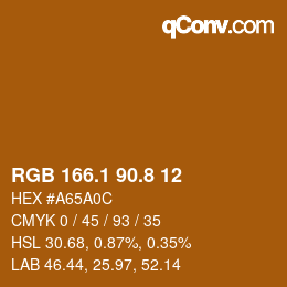 Farbcode: RGB 166.1 90.8 12 | qconv.com