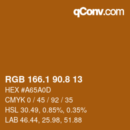 Color code: RGB 166.1 90.8 13 | qconv.com