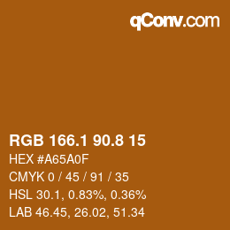 Color code: RGB 166.1 90.8 15 | qconv.com