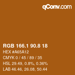 Color code: RGB 166.1 90.8 18 | qconv.com