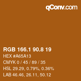 Color code: RGB 166.1 90.8 19 | qconv.com