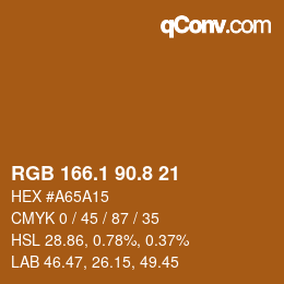 Color code: RGB 166.1 90.8 21 | qconv.com