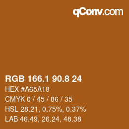 Código de color: RGB 166.1 90.8 24 | qconv.com