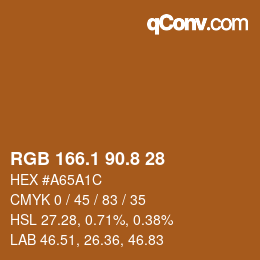 Color code: RGB 166.1 90.8 28 | qconv.com