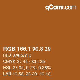 Color code: RGB 166.1 90.8 29 | qconv.com