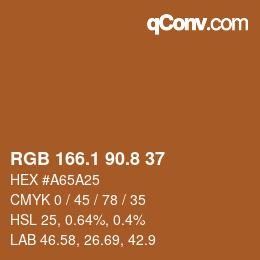 Color code: RGB 166.1 90.8 37 | qconv.com