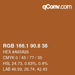 Color code: RGB 166.1 90.8 38 | qconv.com