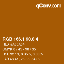 Código de color: RGB 166.1 90.8 4 | qconv.com