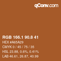 Color code: RGB 166.1 90.8 41 | qconv.com