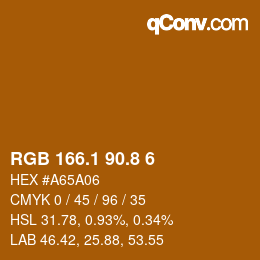 Color code: RGB 166.1 90.8 6 | qconv.com