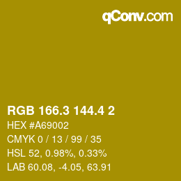 カラーコード: RGB 166.3 144.4 2 | qconv.com