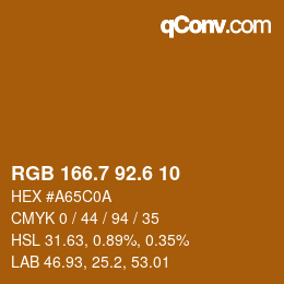 カラーコード: RGB 166.7 92.6 10 | qconv.com