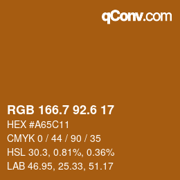 カラーコード: RGB 166.7 92.6 17 | qconv.com