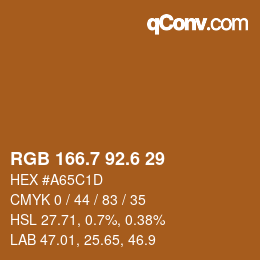 カラーコード: RGB 166.7 92.6 29 | qconv.com