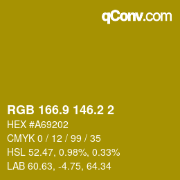 カラーコード: RGB 166.9 146.2 2 | qconv.com