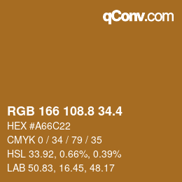 カラーコード: RGB 166 108.8 34.4 | qconv.com