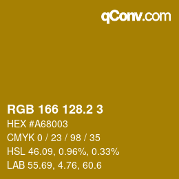 カラーコード: RGB 166 128.2 3 | qconv.com