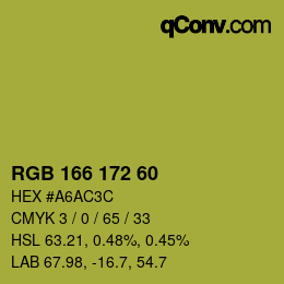 カラーコード: RGB 166 172 60 | qconv.com