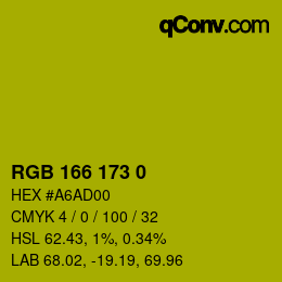 カラーコード: RGB 166 173 0 | qconv.com