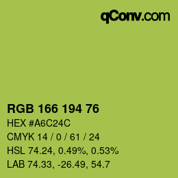 Farbcode: RGB 166 194 76 | qconv.com