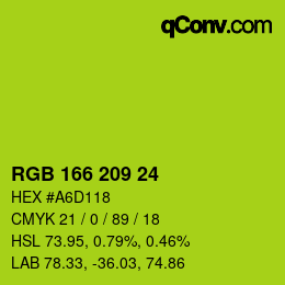 Color code: RGB 166 209 24 | qconv.com