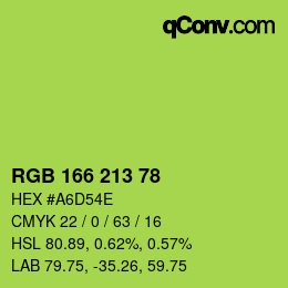 Código de color: RGB 166 213 78 | qconv.com