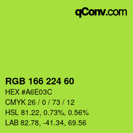カラーコード: RGB 166 224 60 | qconv.com