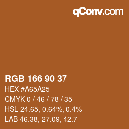 Farbcode: RGB 166 90 37 | qconv.com