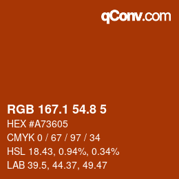 Color code: RGB 167.1 54.8 5 | qconv.com