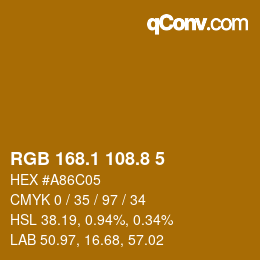 Color code: RGB 168.1 108.8 5 | qconv.com