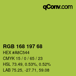 Farbcode: RGB 168 197 68 | qconv.com