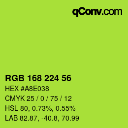 Color code: RGB 168 224 56 | qconv.com
