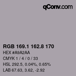 Color code: RGB 169.1 162.8 170 | qconv.com