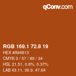 Color code: RGB 169.1 72.8 19 | qconv.com
