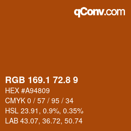 Color code: RGB 169.1 72.8 9 | qconv.com