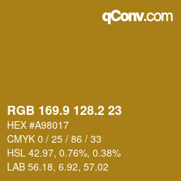 Color code: RGB 169.9 128.2 23 | qconv.com