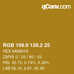 Color code: RGB 169.9 128.2 25 | qconv.com