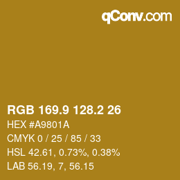 Color code: RGB 169.9 128.2 26 | qconv.com