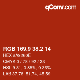 Color code: RGB 169.9 38.2 14 | qconv.com