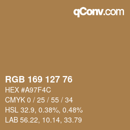 Farbcode: RGB 169 127 76 | qconv.com