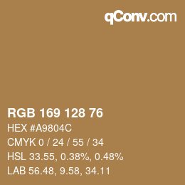 Farbcode: RGB 169 128 76 | qconv.com