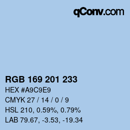Farbcode: RGB 169 201 233 | qconv.com