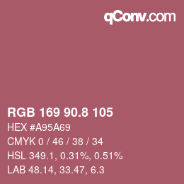 カラーコード: RGB 169 90.8 105 | qconv.com
